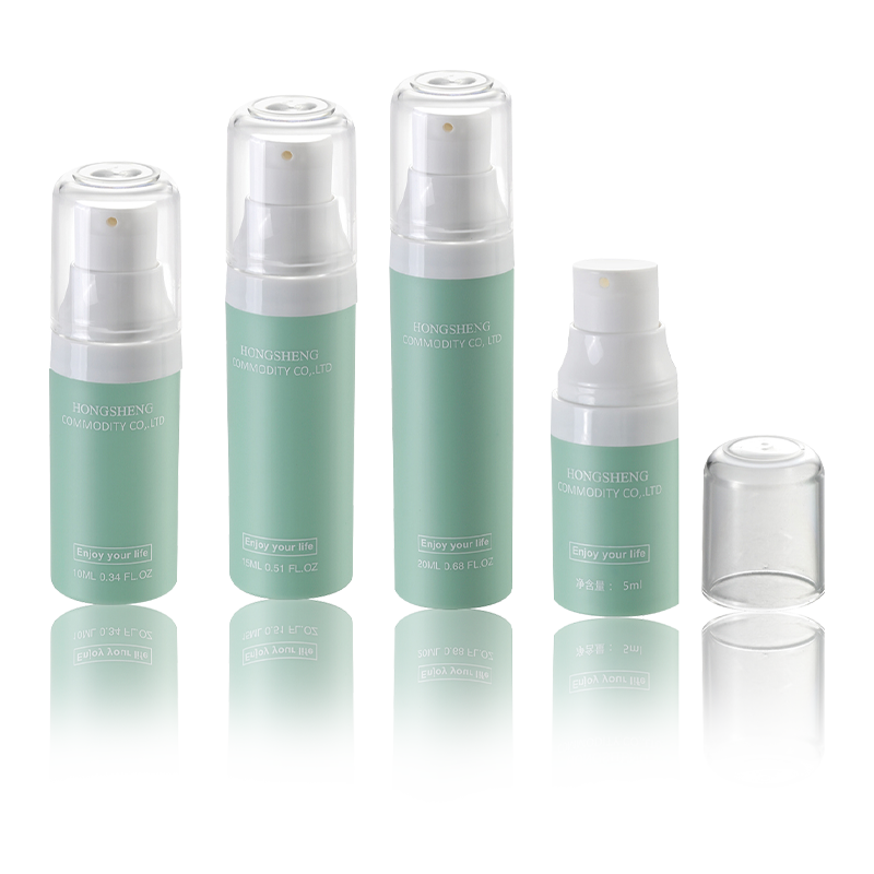 5ML-20ML Light green skincare Airless Bottle-HS-012A