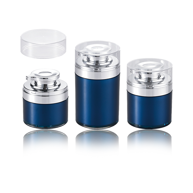 30ML 50ML 100ML Dark Blue Empty Refillable Airless Bottle-HS-016B