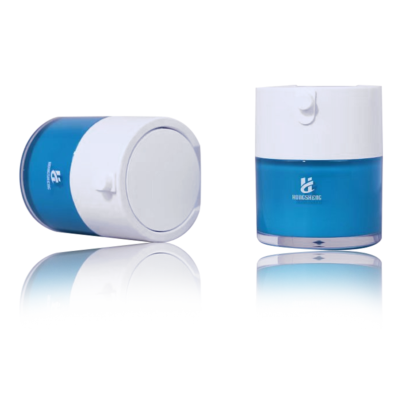 HS-036 Blue 30G 1oz Plastic Acrylic Cosmetic Jar Cream Containers Plastics Serum Jar Para sa Cosmetics At Skincare