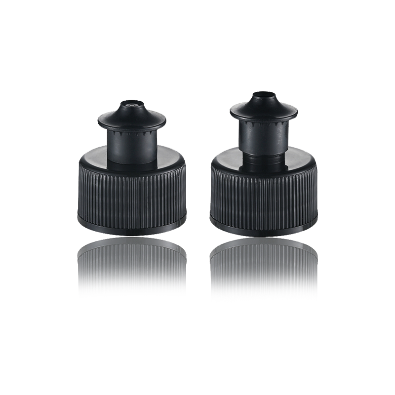 HY-CP-08：28/410 black pp plastic flip top cap para sa kosmetiko