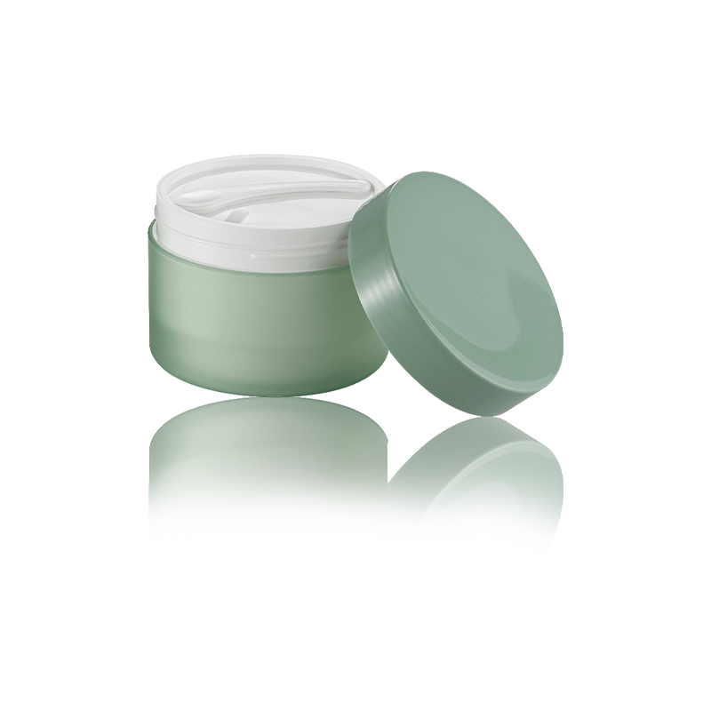 PJ-002I 150g 200g berde Double-wall face Cream Jar PP Plastic