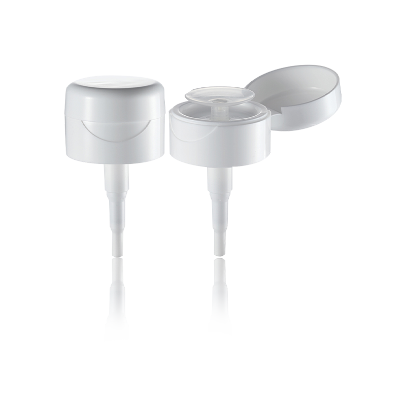 Flip-top one-hand operation cosmetic pump head liquid dispenser-HY32A-59